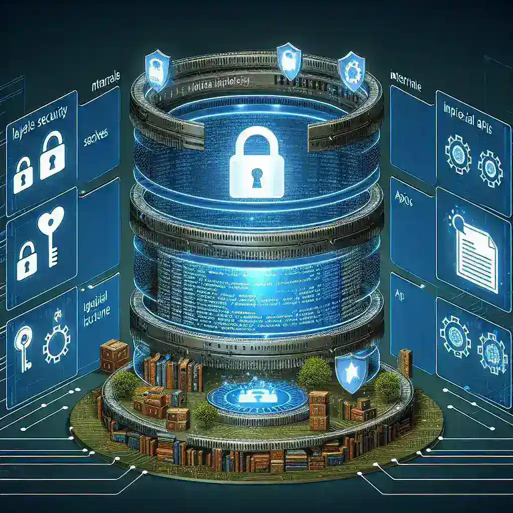 **Alt Text:** "Diagramma che illustra le soluzioni per la gestione sicura delle API interne aziendali, evidenziando le strategie di protezione dei dati e le best practice, in un articolo sulla sicurezza informatica."
